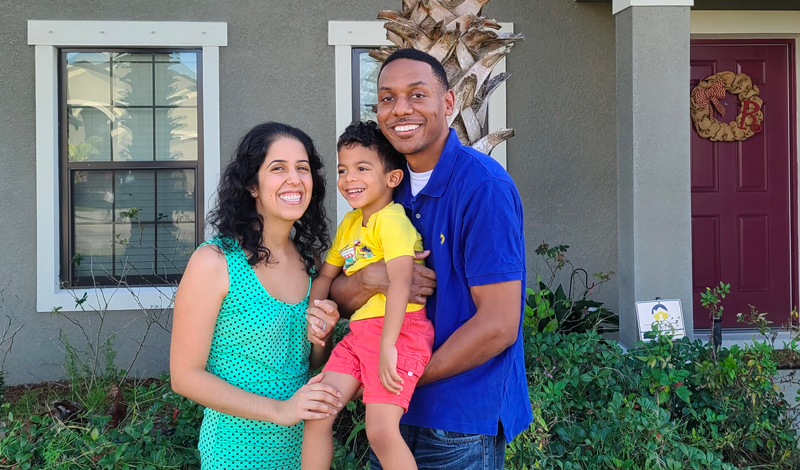 Behroz Redhead with her son, Nalen, and husband, Randy.